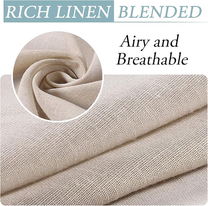 H.VERSAILTEX Outdoor Linen Sheer Curtains - Image 4