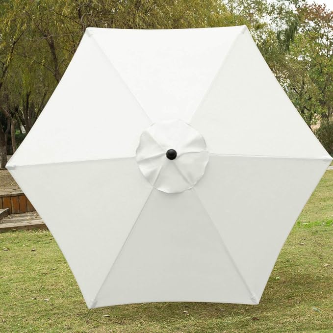 Sunnyglade 7.5' Patio Umbrella Outdoor Table Umbrella Tilt Crank Beige | Market - Image 4