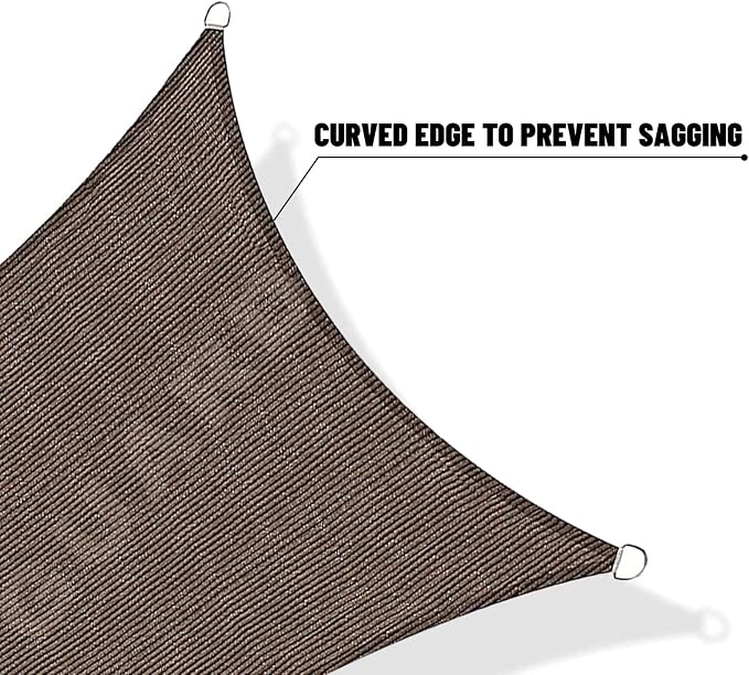 SUNNY GUARD 13' x 13' x 13' Triangle Shade Sail 95% UV Block Outdoor Canopy | - Image 7
