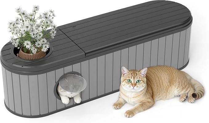 60 Gallon Storage Bench Deck Box Resin Patio Furniture by GYMHILL