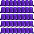 KUUQA 60Pcs Purple Drawstring Backpack Bag Bulk Drawstring Bags String Bags Storage Bags Gym Backpack for Sport Gym Traveling