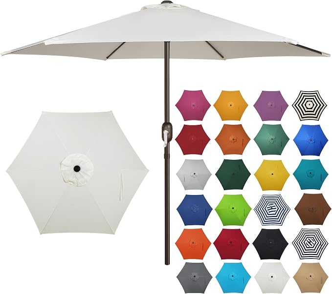 7.5 ft Patio Umbrella, Yard Umbrella, Outdoor Market Umbrella by Blissun