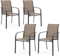 DIFY Patio Dining Chairs Set of 4, Stackable Outdoor Metal Chairs by DIFY
