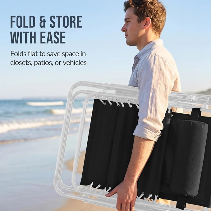Best Choice Products Set of 2 Extra Wide Adjustable Steel Mesh Zero Gravity - Image 7