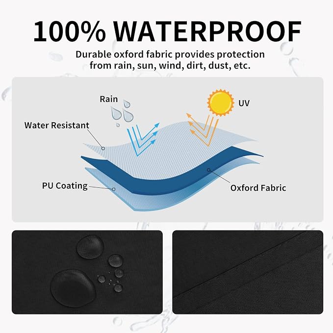 Easy-Going 100% Waterproof Outdoor Curtains 110x96 inch, Gazebo and Pergola 1 - Image 2