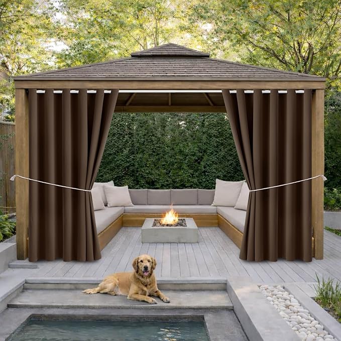 Outdoor Indoor Curtains for Patio Weather-resistant Window Panels Privacy by DivaenCamino