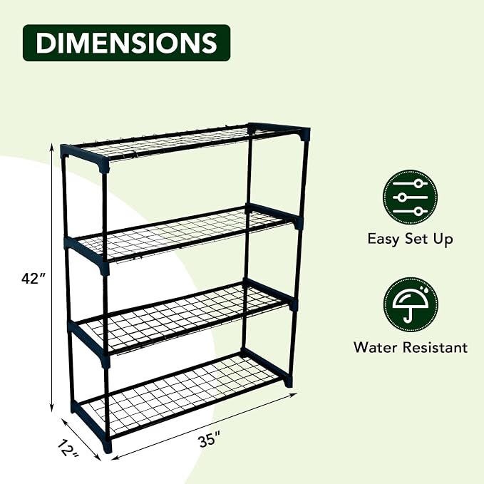 4-Tier Durable Powder-Coated Steel Plant Stands - Image 2