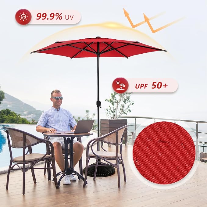 Abba Patio 9FT Lyon Outdoor Patio Umbrella Outdoor Table Umbrella - Image 3