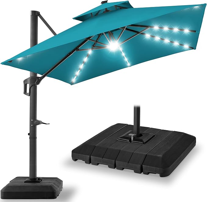 Best Choice Products 10x10ft Cantilever Patio Umbrella w/Base Included by Unknown