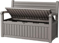 80 Gallon Outdoor Storage Bench Waterproof, Storage Outdoor Porch Bench Doubles by Unknown