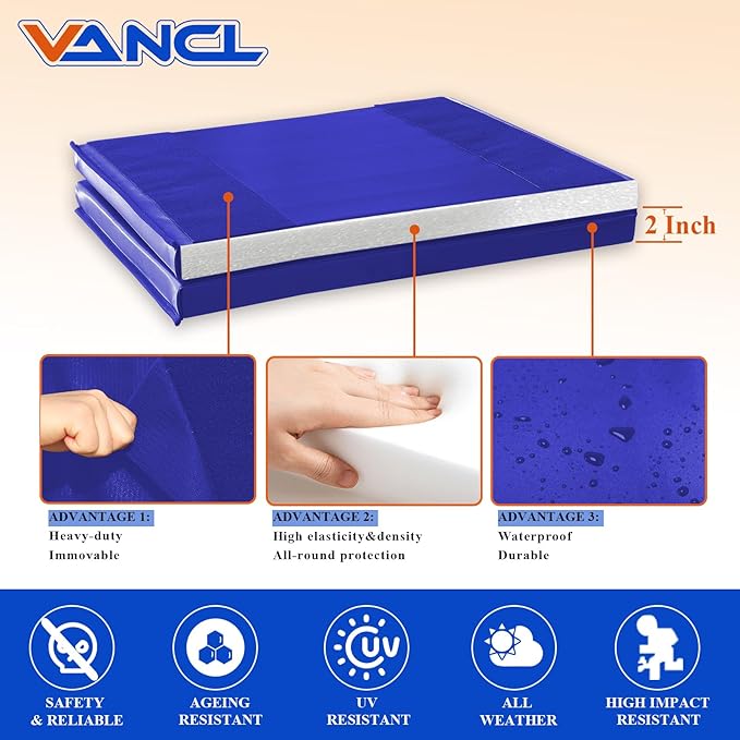 Gym Padding Wall Mount Protection Pad Wall Mats for Gym Padding 2" Thick Foam Gym Pads for Safety Wall Padding, Waterproof Durable Wall Padding for Kids Colorful Wall Pad