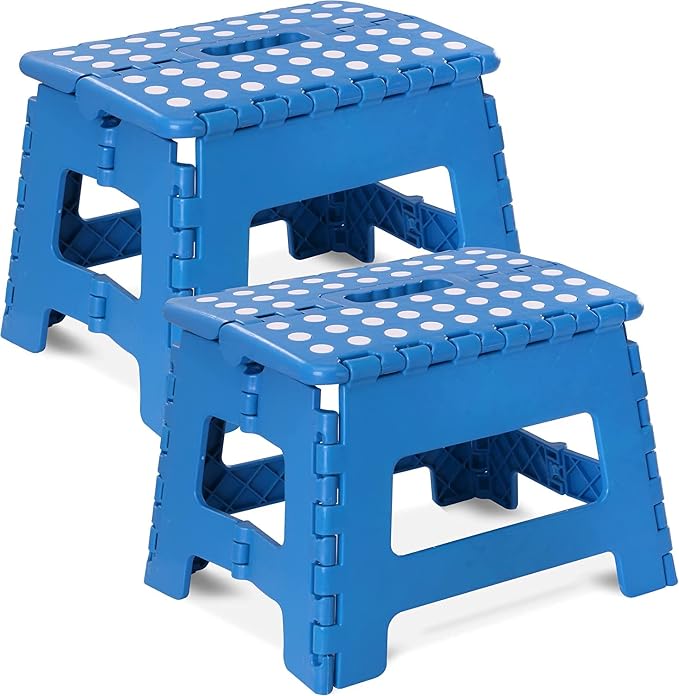 Utopia Home Folding Step Stool 9 Inch, built-in handle, and 300 lbs support by UTOPIAHOME