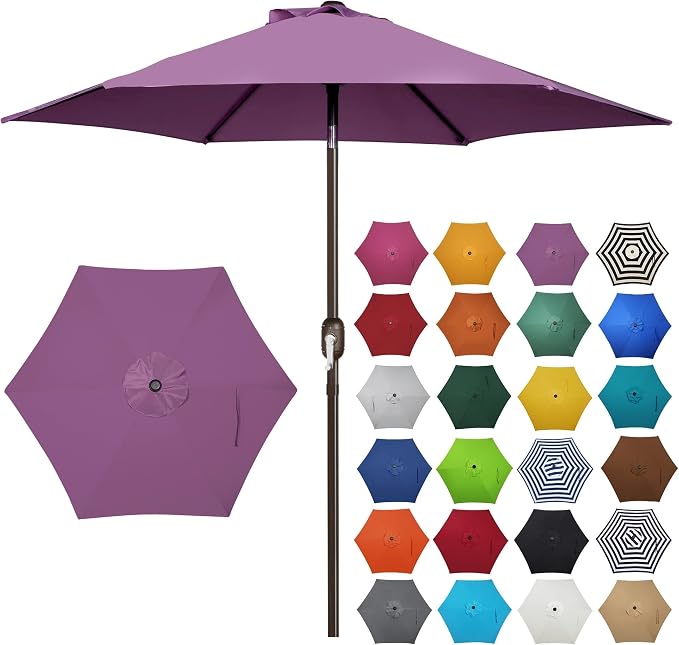 7.5 ft Patio Umbrella, Yard Umbrella, Outdoor Market Umbrella by Blissun