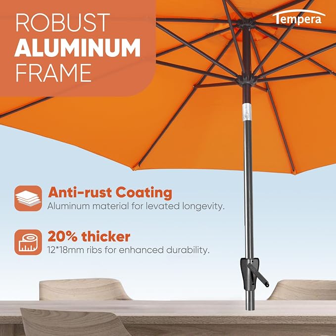 Tempera Patio Market Outdoor Table Umbrella - Image 4
