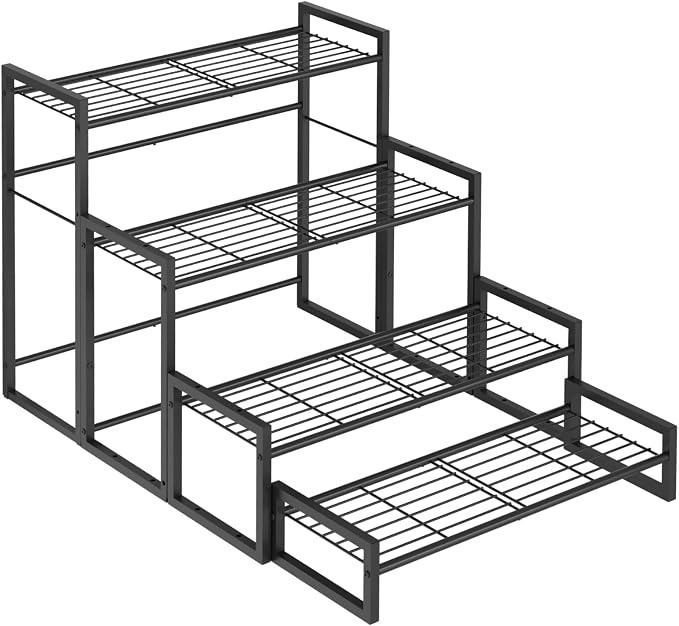 VyGrow Plant Stand, 4 Tier Widened Stackable Tiered Plant Stand, Upgraded by VyGrow
