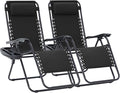 JEAREY Zero Gravity Chairs 2 Set, Adjustable Patio Recliners, Steel Frame by JEAREYOutdoorsCollection