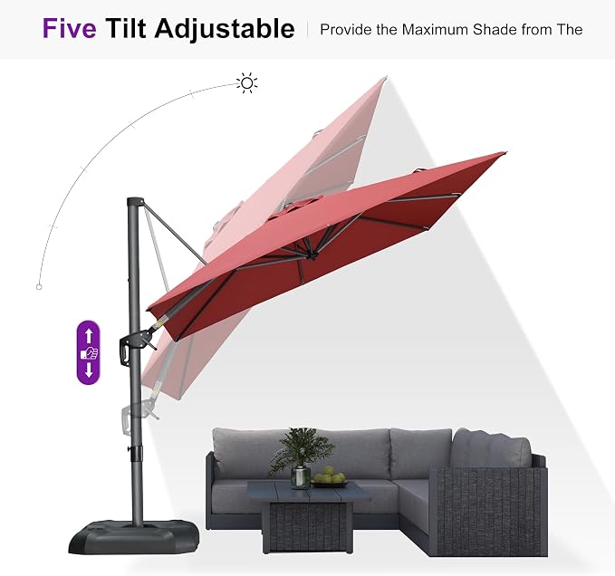 PURPLE LEAF Outdoor Umbrella - Image 6