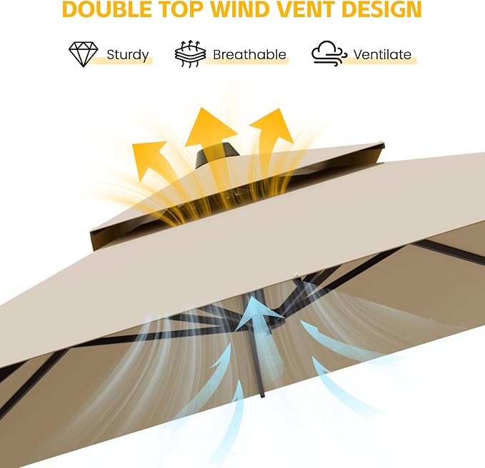 10x10 FT Patio Cantilever Umbrella - Image 7