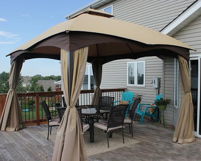 ABCCANOPY Universal Gazebo Replacement Curtain 10'x12' - Image 2