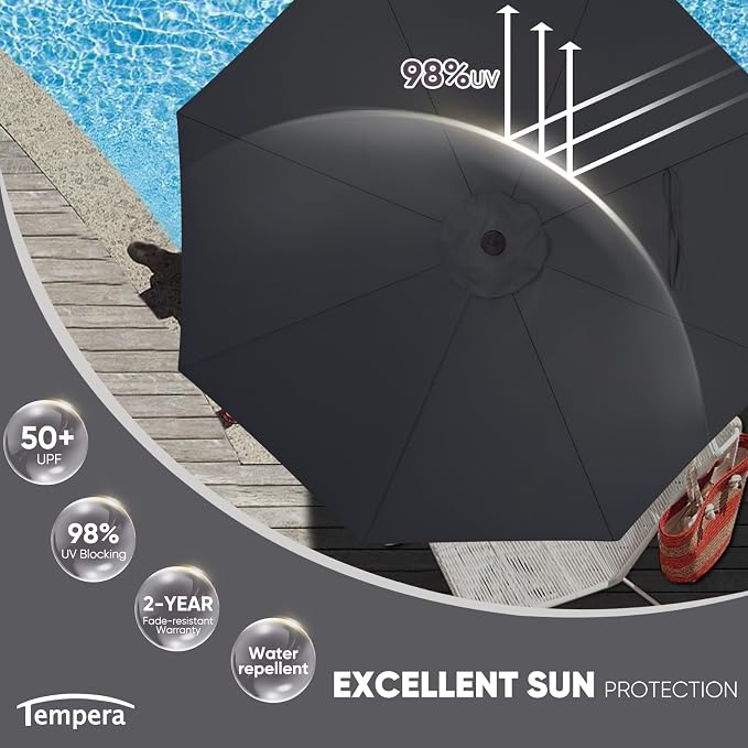 Tempera Patio Market Outdoor Table Umbrella - Image 5