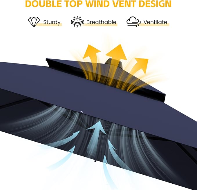 9x12 FT Patio Cantilever Umbrella - Image 8