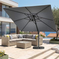 10x10 FT Cantilever Patio Umbrella by HOMSHADE