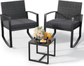 Qsun 3 Pieces Patio Furniture Set Rocking Bistro Set, Outdoor Patio Furniture by Qsun