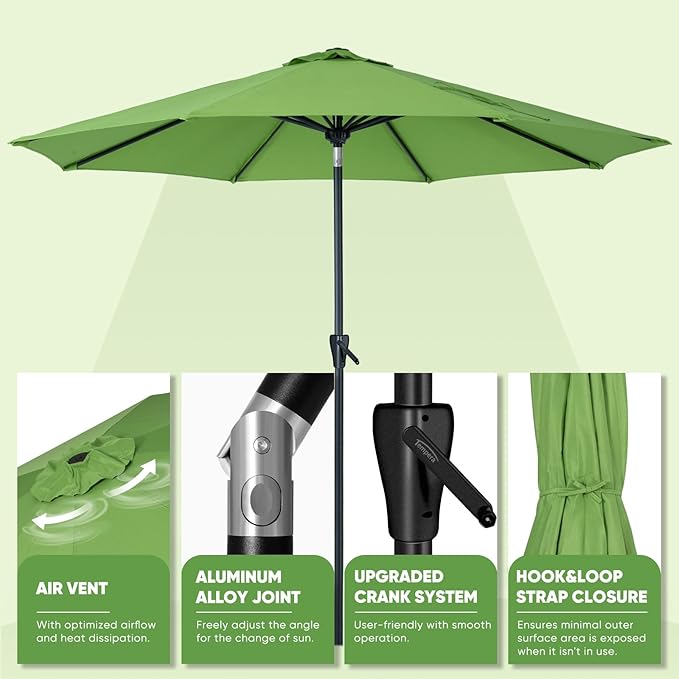 Tempera Patio Market Outdoor Table Umbrella - Image 3