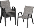 Patio Chairs Set of 6, Stackable Outdoor Chairs by Ningering