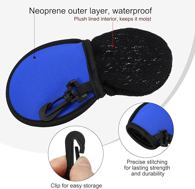 PATIKIL Golf Ball Washer Pouch, Portable Golf Balls Cleaner Pocket Bag with Hanging Clip for Women Golf Exercise