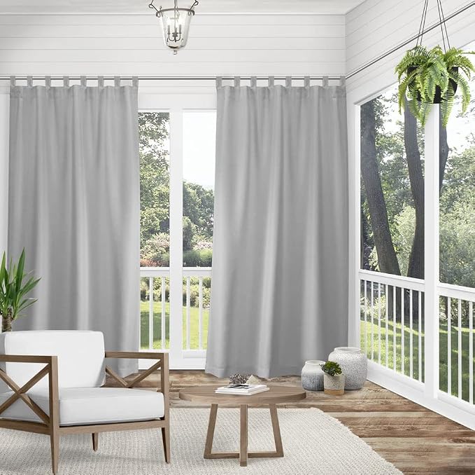 EXCLUSIVE HOME Cabana Solid Indoor/Outdoor Light Filtering Hook-and-Loop Tab - Image 7