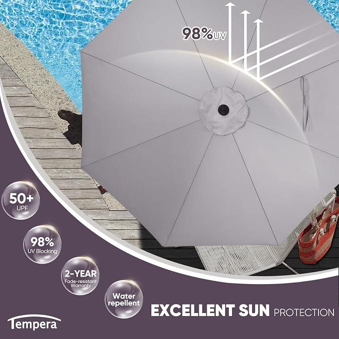 Tempera Patio Market Outdoor Table Umbrella - Image 2