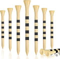 Natrual Wooden Golf Tees 100 Pack (2-3/4" & 3-1/4" Available) Biodegradable Bamboo Golf Tees,More Sturdy and Stable,Natural/White Color