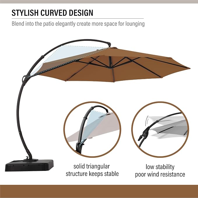 11ft Patio Cantilever Umbrella - Image 6