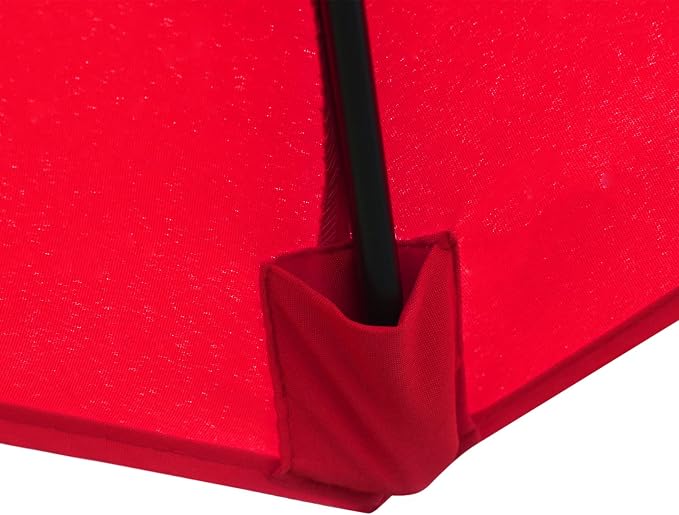 Sunnyglade 7.5' Patio Umbrella Outdoor Table Umbrella Tilt Crank Red | Market - Image 3