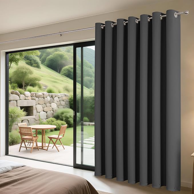 Joydeco Blackout Patio Sliding Door Curtains, Privacy Room Divider Curtains | - Image 3