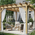 Semi Voile White Sheer Outdoor Curtains by HolidayIdeas