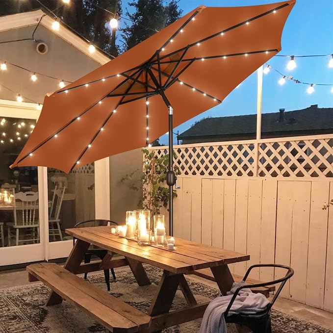 9 ft Solar Umbrella with 32 LED Lights - Image 7