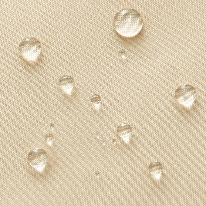 MIULEE Cream Beige Waterproof Outdoor Sheer Curtains - Image 3