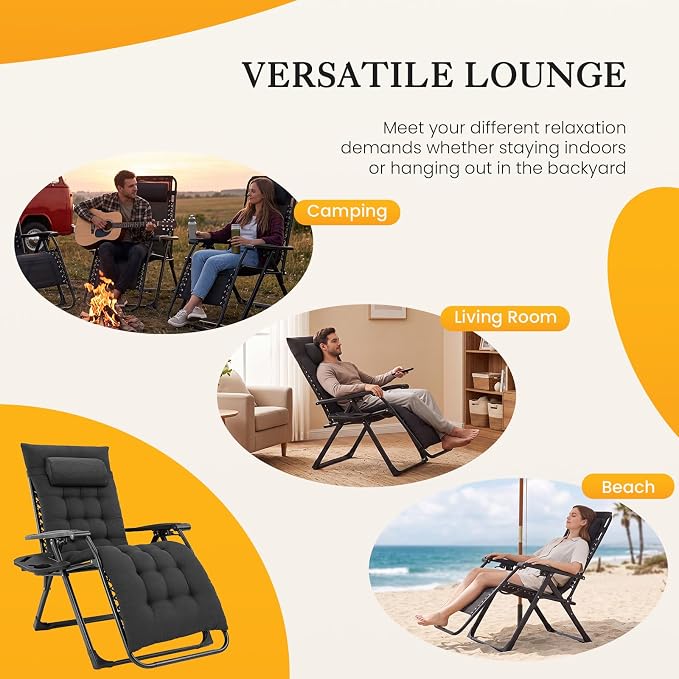 NEWBULIG Zero Gravity Chairs Set of 2 - Image 8