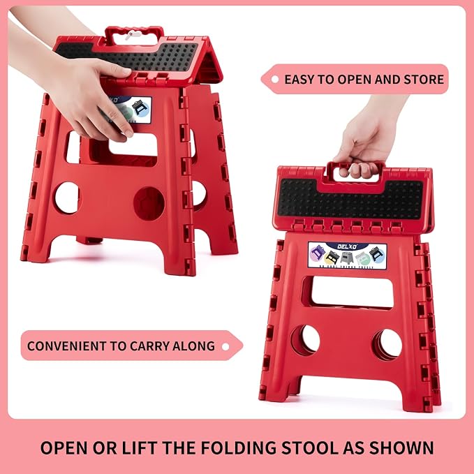 Delxo Folding Step Stool 13 Inch, 300 Lbs Step Stool - Image 7