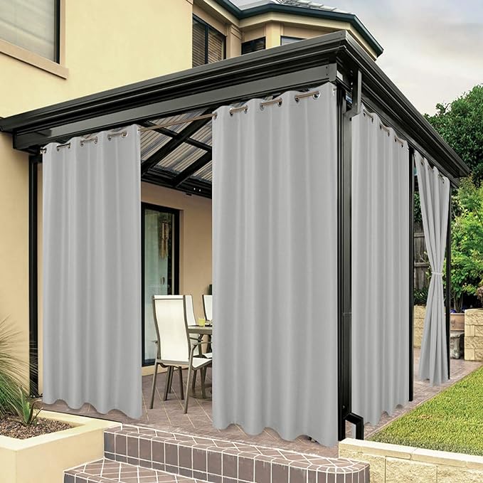 BONZER Outdoor Curtains for Patio Water Resistant Thick | Heavy Privacy Light by Bonzer