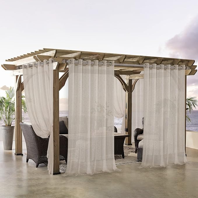 LORDTEX Burlap Linen Look Outdoor Curtain - Image 5