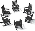 SERWALL Outdoor Rocking Chair Set of 6, Patio Rocking Chairs by SERWALL