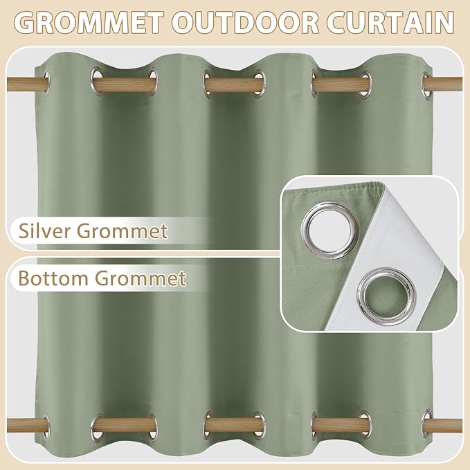 HDCAXKJ Waterproof Outdoor Curtains - Image 3