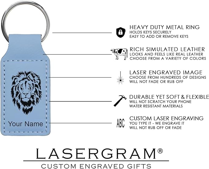 LaserGram Rectangle Keychain, Disc Golf, Personalized Engraving Included
