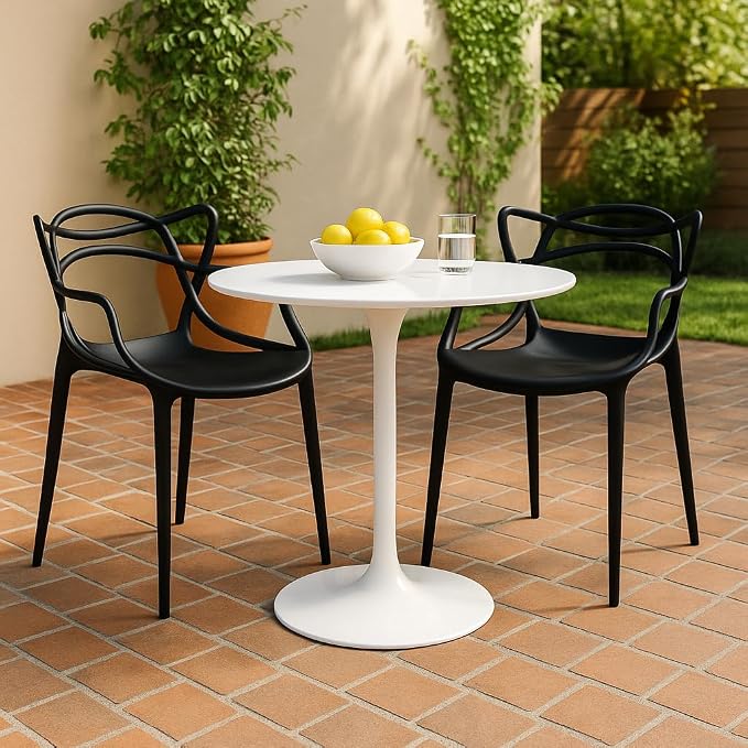 2xhome Modern Dining Chair | Stackable Indoor or Outdoor Entangled Side Chair | - Image 2