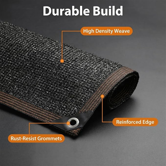 90% Shade Cloth, 10 x 12 FT Tear Resistant Sun Shade Net - Image 3