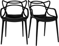 2xhome Modern Dining Chair | Stackable Indoor or Outdoor Entangled Side Chair | by 2xhome