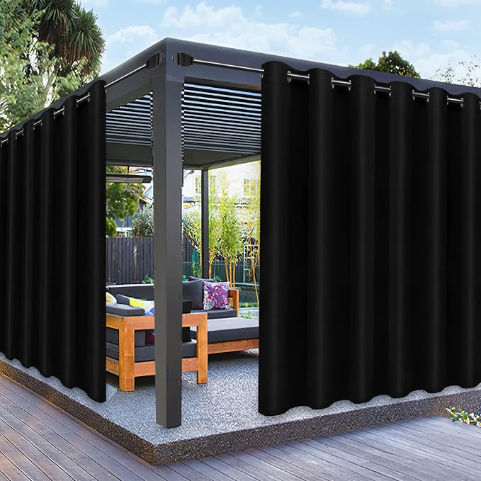 PureFit Outdoor Curtains for Patio Waterproof Weatherproof Outside Curtains | by PureFit